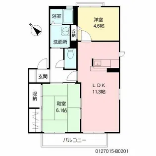 バリュージュRYO B棟【2階】の間取り