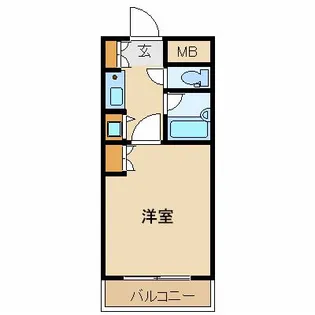 朝日プラザ五橋東【2階】の間取り