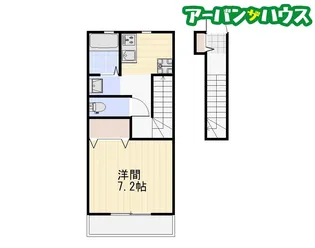 フルーリー中撫川 B棟【2階】の間取り