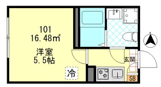 ムーンテラス多摩川【1階】の間取り