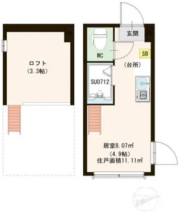 ハーモニーテラス南長崎II【2階】の間取り