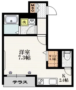 プラム城山【1階】の間取り