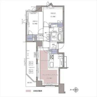 ディームス横濱青木町【6階】の間取り