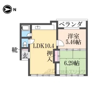 長洲ホワイトパレス1号館【4階】の間取り