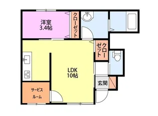 ペオーニア【1階】の間取り