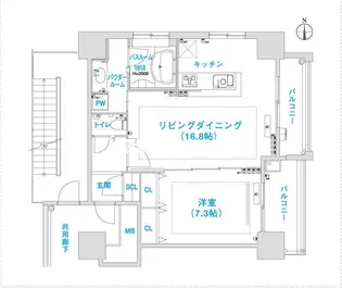 松屋タワー【16階】の間取り