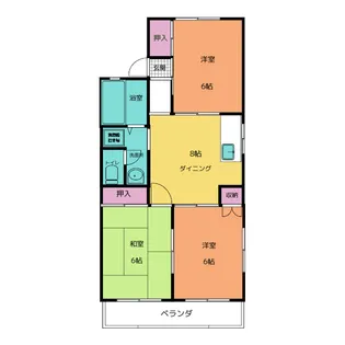 ハイツドゥエル【2階】の間取り