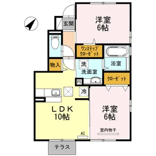 ディアコート浜道I【1階】の間取り