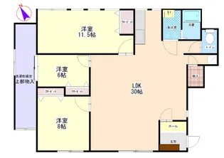 バーン荒町 A棟【1階】の間取り