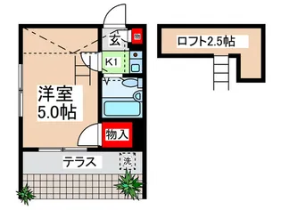 ハッピ-ヒルズ喜里川【1階】の間取り