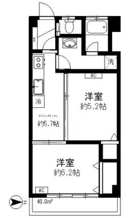 エスエフ千川【2階】の間取り