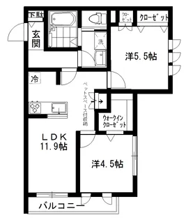 ローレル・DC【1階】の間取り