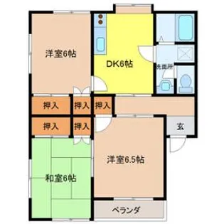 サンマリン下館【2階】の間取り