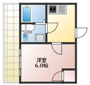 コーポひらやま【1階】の間取り