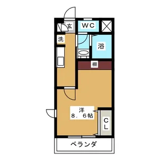 エスペランス鷲山【2階】の間取り
