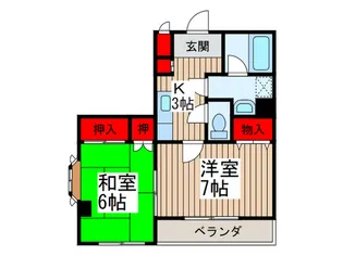 ブリュッヘンパ-ク【1階】の間取り