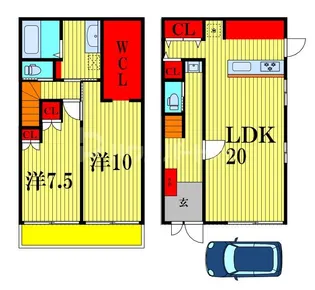 千葉県流山市東初石1【一戸建】の間取り