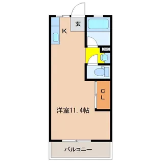 BLOC ASAHI (岩城コーポ)【4階】の間取り
