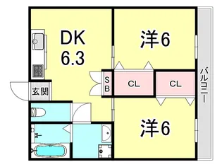 兵庫県神戸市垂水区霞ケ丘7【マンション】の間取り