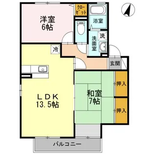 サン カルチェあいおい E【2階】の間取り