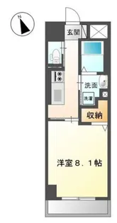 レジデンスアイリス医大南【8階】の間取り