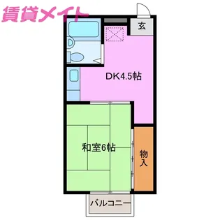 エンゼルハウス鈴鹿【1階】の間取り