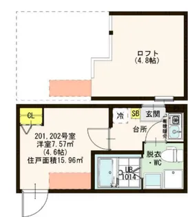 1Kの間取り画像