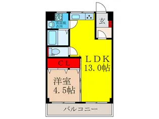 コーポ岸部【1階】の間取り