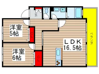 メゾン エムロ-ド【1階】の間取り