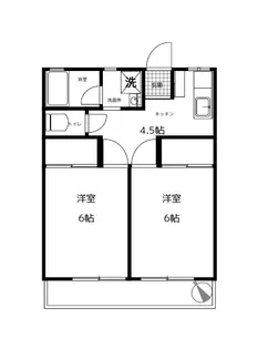 大野ハイツ【2階】の間取り