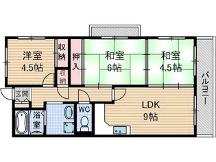 エクセレンス茨木【5階】の間取り