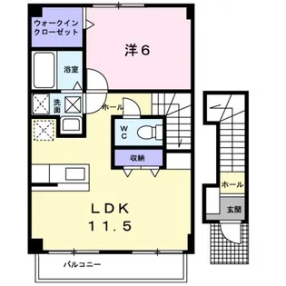 グレンツェントB【2階】の間取り