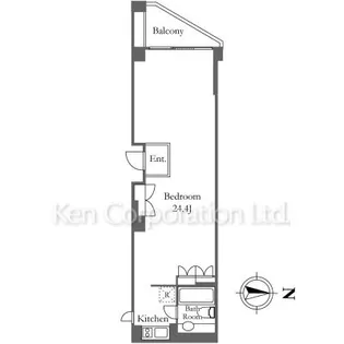 アークヒルズエグゼクティブタワー【4階】の間取り