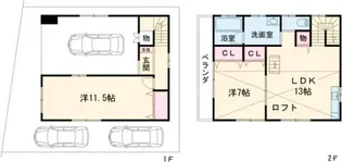 群馬県高崎市双葉町【一戸建】の間取り