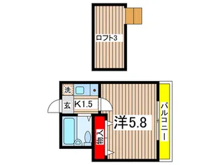 HMN稲田堤B【1階】の間取り