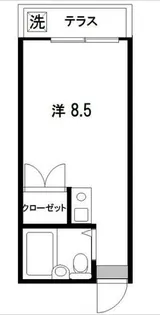 カサベルデ中村【1階】の間取り