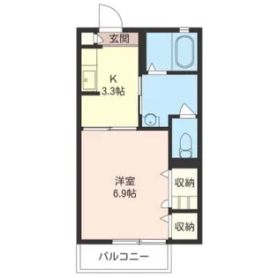 グリーンライフ・三ツ沢【1階】の間取り
