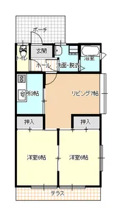 ファミールウエスト【1階】の間取り