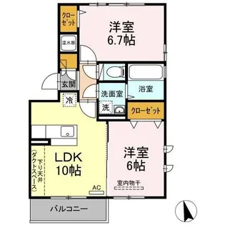 ブランシェコートIII NORTH【3階】の間取り