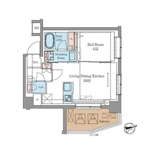 LUXENA+PAWS藤沢【4階】の間取り