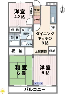 サングリーンコーポ【2階】の間取り