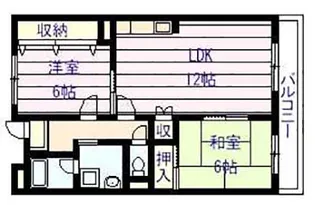 バンシャイン法善寺【2階】の間取り