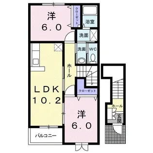 パーク リア レジデンスA【2階】の間取り