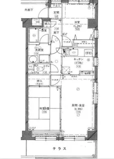 グリーンパーク早稲田III【1階】の間取り