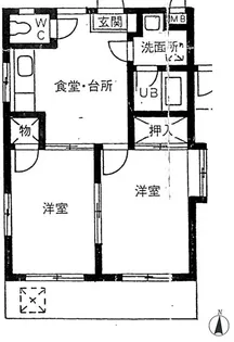 メゾン輝水【1階】の間取り