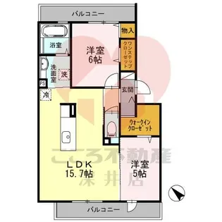 パークサイドヴィラ中百舌鳥【2階】の間取り
