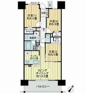デュオヒルズ仙台ザ・マークス【7階】の間取り