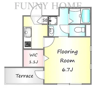 コルティーレ松原【1階】の間取り