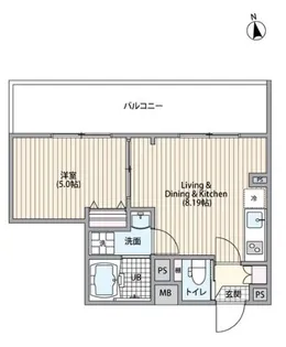 エルファーロ笹塚III【4階】の間取り