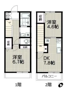 東京都大田区田園調布5【アパート】の間取り
